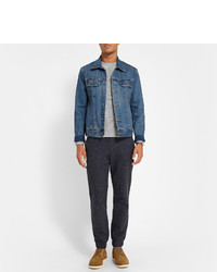 Мужской серый свитер с круглым вырезом от Club Monaco