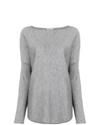 Женский серый свитер с круглым вырезом от Snobby Sheep