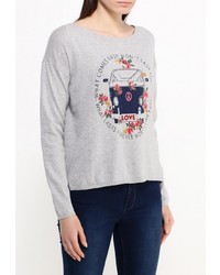 Женский серый свитер с круглым вырезом от SPRINGFIELD