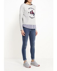 Женский серый свитер с круглым вырезом от SPRINGFIELD