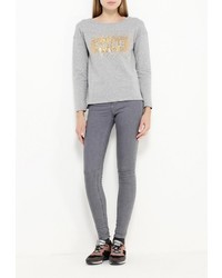 Женский серый свитер с круглым вырезом от SPRINGFIELD