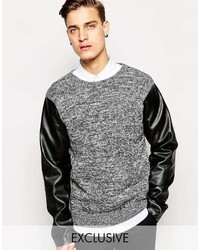 Мужской серый свитер с круглым вырезом от Standard Issue