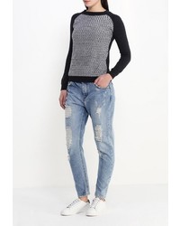 Женский серый свитер с круглым вырезом от Stella