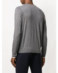 Мужской серый свитер с круглым вырезом от Sun 68