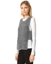 Женский серый свитер с круглым вырезом от Madewell