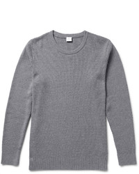 Мужской серый свитер с круглым вырезом от Sunspel