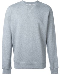 Мужской серый свитер с круглым вырезом от Sunspel