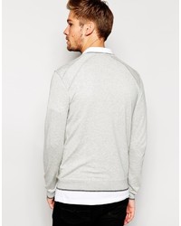 Мужской серый свитер с круглым вырезом от Boss Orange