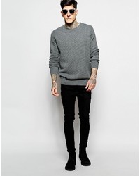 Мужской серый свитер с круглым вырезом от Lindbergh