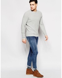 Мужской серый свитер с круглым вырезом от Farah
