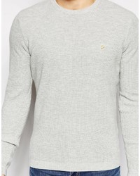 Мужской серый свитер с круглым вырезом от Farah