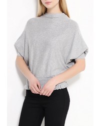 Женский серый свитер с круглым вырезом от Sweewe