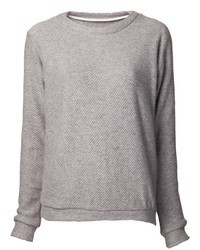 Женский серый свитер с круглым вырезом от The Elder Statesman