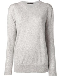 Женский серый свитер с круглым вырезом от The Row