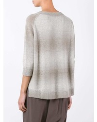 Женский серый свитер с круглым вырезом от Lamberto Losani