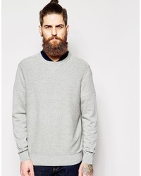 Мужской серый свитер с круглым вырезом от Timberland