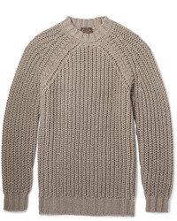 Мужской серый свитер с круглым вырезом от Tod's