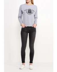 Женский серый свитер с круглым вырезом от Tom Farr