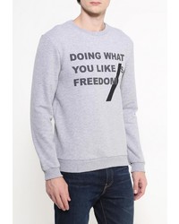 Мужской серый свитер с круглым вырезом от Tom Farr