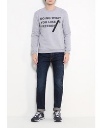 Мужской серый свитер с круглым вырезом от Tom Farr