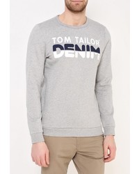 Мужской серый свитер с круглым вырезом от Tom Tailor Denim