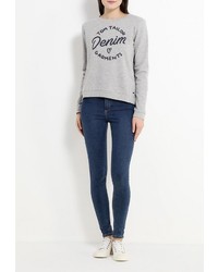 Женский серый свитер с круглым вырезом от Tom Tailor Denim