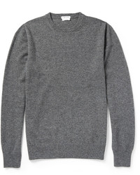 Мужской серый свитер с круглым вырезом от Tomas Maier