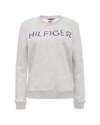 Женский серый свитер с круглым вырезом от Tommy Hilfiger