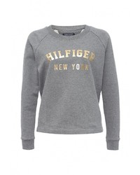 Женский серый свитер с круглым вырезом от Tommy Hilfiger