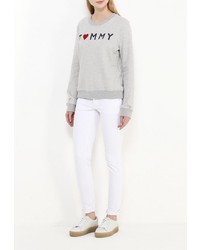Женский серый свитер с круглым вырезом от Tommy Hilfiger