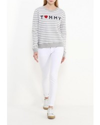 Женский серый свитер с круглым вырезом от Tommy Hilfiger