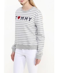 Женский серый свитер с круглым вырезом от Tommy Hilfiger