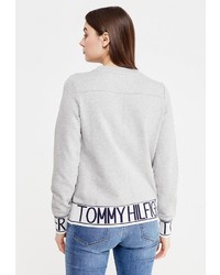 Женский серый свитер с круглым вырезом от Tommy Hilfiger