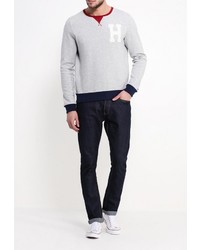 Мужской серый свитер с круглым вырезом от Tommy Hilfiger Denim