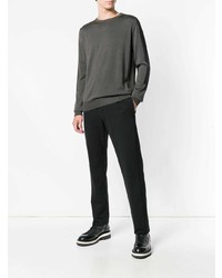 Мужской серый свитер с круглым вырезом от Oamc