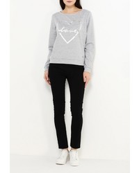 Женский серый свитер с круглым вырезом от Top Secret