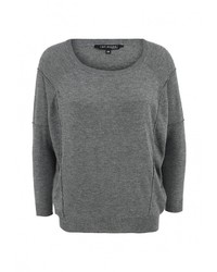 Женский серый свитер с круглым вырезом от Top Secret