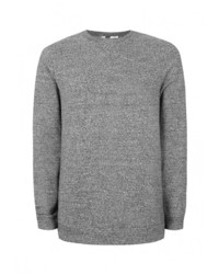 Мужской серый свитер с круглым вырезом от Topman