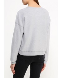 Женский серый свитер с круглым вырезом от Topshop