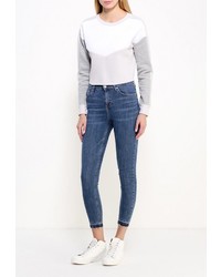 Женский серый свитер с круглым вырезом от Topshop