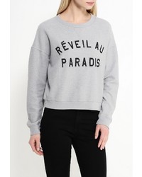 Женский серый свитер с круглым вырезом от Topshop