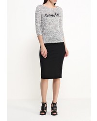 Женский серый свитер с круглым вырезом от Troll