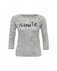 Женский серый свитер с круглым вырезом от Troll