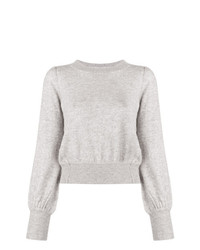 Женский серый свитер с круглым вырезом от Twin-Set