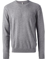 Мужской серый свитер с круглым вырезом от U-NI-TY