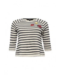 Женский серый свитер с круглым вырезом от Ulla Popken