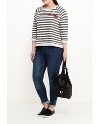 Женский серый свитер с круглым вырезом от Ulla Popken