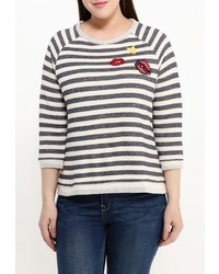 Женский серый свитер с круглым вырезом от Ulla Popken