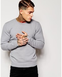 Мужской серый свитер с круглым вырезом от Unconditional