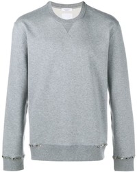 Мужской серый свитер с круглым вырезом от Valentino
